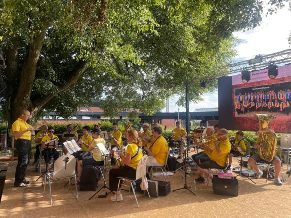 Musikverein Mosbach beim Aiftritt in Limbach